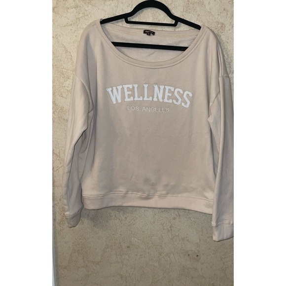 Angel Cult ‘WELLNESS Los Angeles’ Cropped Sweatshirt size XL(Juniors) - Picture 1 of 4